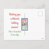 ラブ ピース＆ジョイ (写真を追加) ホリデー カード (裏面)