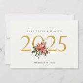 ラブ ピース ヘルス ポインセチア バンチ フォイル ゴールド 2025 シーズンカード (正面)