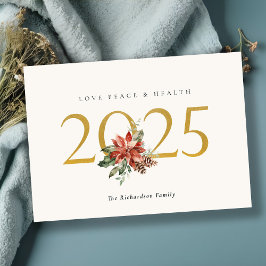 ラブ ピース ヘルス ポインセチア ブンチ フォイル ゴールド 2025 シーズンカード