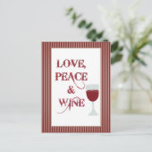 ラブ ピース ワイン ポストカード (スタンド正面)