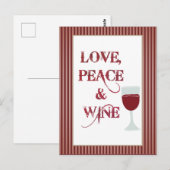 ラブ ピース ワイン ポストカード (正面/裏面)