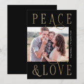 ラブ＆ピース　編集可能なカラーホリデー写真カード シーズンカード (正面/裏面)