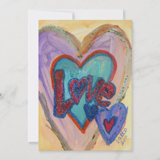 ラブ ファミリー ハーツ 招待状またはお知らせ 招待状 (正面)