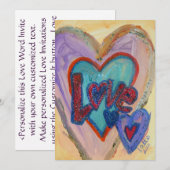 ラブ ファミリー ハーツ 招待状またはお知らせ 招待状 (正面/裏面)