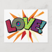 ラブ ファン レトロ コミックブック ポップアート ポストカード (正面)