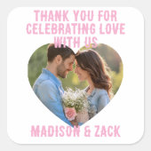 ラブ フォトをありがとう スクエアシール (正面)