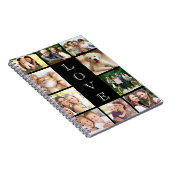 ラブ フォト コラージュ ブラック ノートブック (右側)