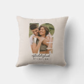 ラブ フォト シンプル モダン パーソナライズ ギフトスロー クッション (裏面)