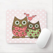 ラブ・フクロウズ マウスパッド (マウス)