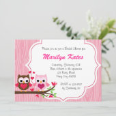 『ラブ·フクロウ』枝の招待状 招待状 (スタンド正面)