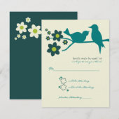 ラブ・フライト・レスポンス {ピーコック} 2つのお知らせ 出欠カード (正面/裏面)