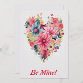 ラブ フラワー レインボー ハート 3 カスタマイズ シーズンカード (正面/裏面)