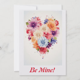 ラブ フラワー レインボー ハート 4  - あなただけの特別なデザイン シーズンカード