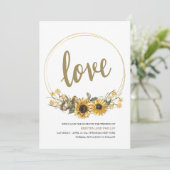 ラブ フローラル セーブ・ザ・デート アナウンスメント 招待状 (スタンド正面)