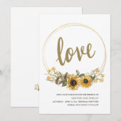 ラブ フローラル セーブ・ザ・デート アナウンスメント 招待状 (正面/裏面)
