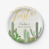 ラブ ブライズ シャワー カクタス フィエスタ ペーパープレート (正面)