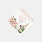 ラブ ブラッシュ ピンク ウェディング シャワーにお祝い スタンダードカクテルナプキン (角)
