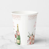 ラブ ブラッシュ ピンク ブライダル シャワーにお祝いを 紙コップ (右)