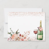 ラブ ブラッシュ ピンク ブライダル シャワー サンキューカード (裏面)