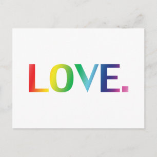 ラブ,プライドlgbt lgbtqゲイ同性愛者レインボーカラー ポストカード