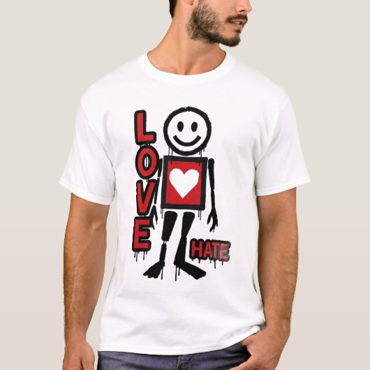 ラブ・ヘイト インスパイアード グラフィック Tシャツ (正面)