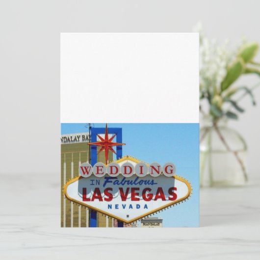 ラブ・ベガスで夢のウェディング 誘いのメッセージ 招待状 (スタンド正面)