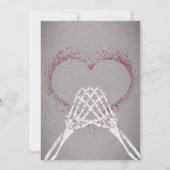 ラブ＆ボンズ スプーキーレッド フローラル ブライダルシャワー 招待状 (裏面)