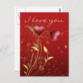 ラブ ポストカード - 愛情を示すポストカード (正面/裏面)