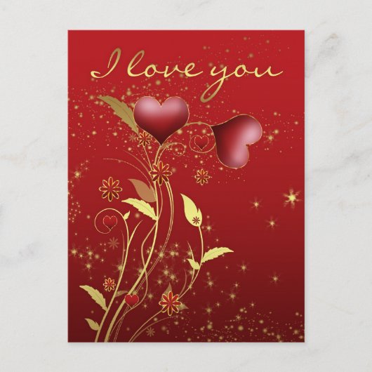 ラブ ポストカード - 愛情を示すポストカード (正面)