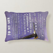 ラブ·ママの贈り物から息子に個人設定 アクセントクッション (正面)