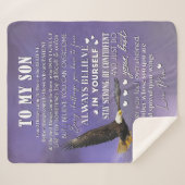 ラブ·ママの贈り物から息子に個人設定 シェルパブランケット (正面(横))