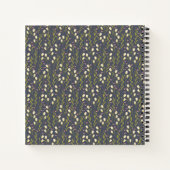 ラブ・マム・ネイビー・フローラ・スクリプ書ト・フォトズ ノートブック (裏面)