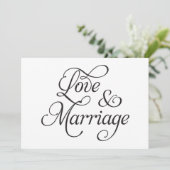 ラブ&マリッジ ウェディングカード 招待状 (スタンド正面)