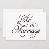 ラブ&マリッジ ウェディングカード 招待状 (正面/裏面)