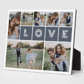 ラブ マルチ フォト コラージュ カップル フォトプラーク (側面)