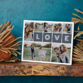 ラブ マルチ フォト コラージュ カップル フォトプラーク (側面)