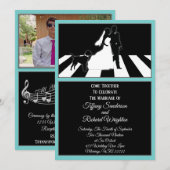 ラブ ミュージック ドッグ ウェディング インビテーション (正面/裏面)