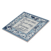 ラブ・ミー・ラブ・マイ・ウサギ・デルフト・ブルー・ホワイト・デダム タイル (側面)