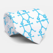 ラブ メン アイコン アート ブルー ネクタイ (ロール)