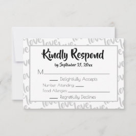 ラブ モダンスクリプト タイポグラフィー RSVP