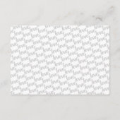 ラブ モダンスクリプト タイポグラフィ ウェディング エンクロージャーカード (裏面)