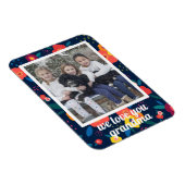 ラブ·ユー·おばあちゃんフローラ写パーソナライズされた真 マグネット (右側)