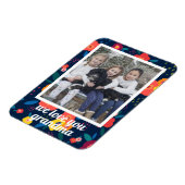 ラブ·ユー·おばあちゃんフローラ写パーソナライズされた真 マグネット (左側)