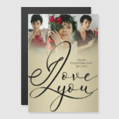 ラブ ユー エレガント ゴールド バレンタインデー フォト (正面/裏面)