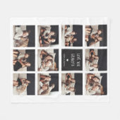 ラブ·ユー·グランティア|写真コラージュ手書き文字 フリースブランケット (正面(横))