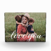 ラブ・ユー・スクリプパーソナライズされたト写真 フォトブロック (正面)