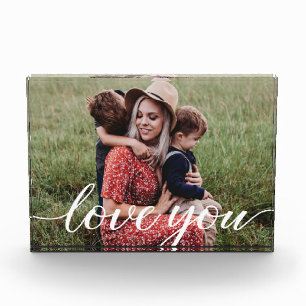 ラブ・ユー・スクリプパーソナライズされたト写真 フォトブロック