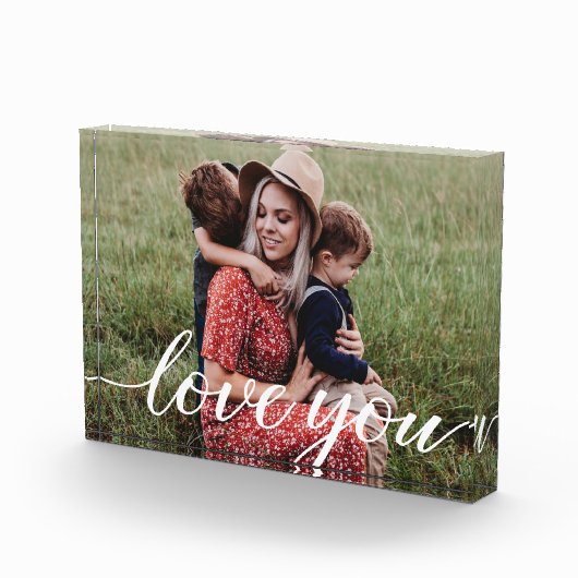 ラブ・ユー・スクリプパーソナライズされたト写真 フォトブロック (右)