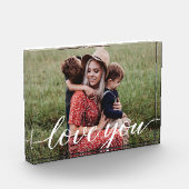 ラブ・ユー・スクリプパーソナライズされたト写真 フォトブロック (左)
