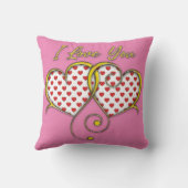 ラブ・ユー・デザイン ゴールドハート クッション (裏面)